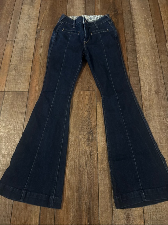 Ariat Denim - Ariat Trouser Jeans Women 28 R Dark Wash Flare Leg Western Cowgirl Denim